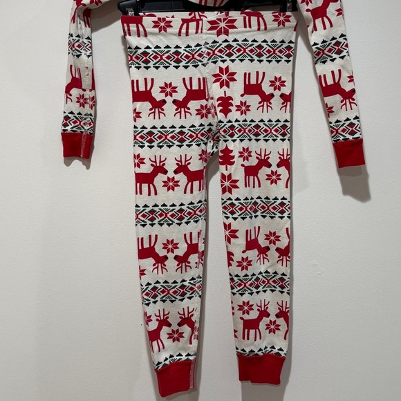Hanna Andersson Kids 100% Cotton Dear Deer Holiday Long John Pajama 5 Christma - Picture 9 of 10